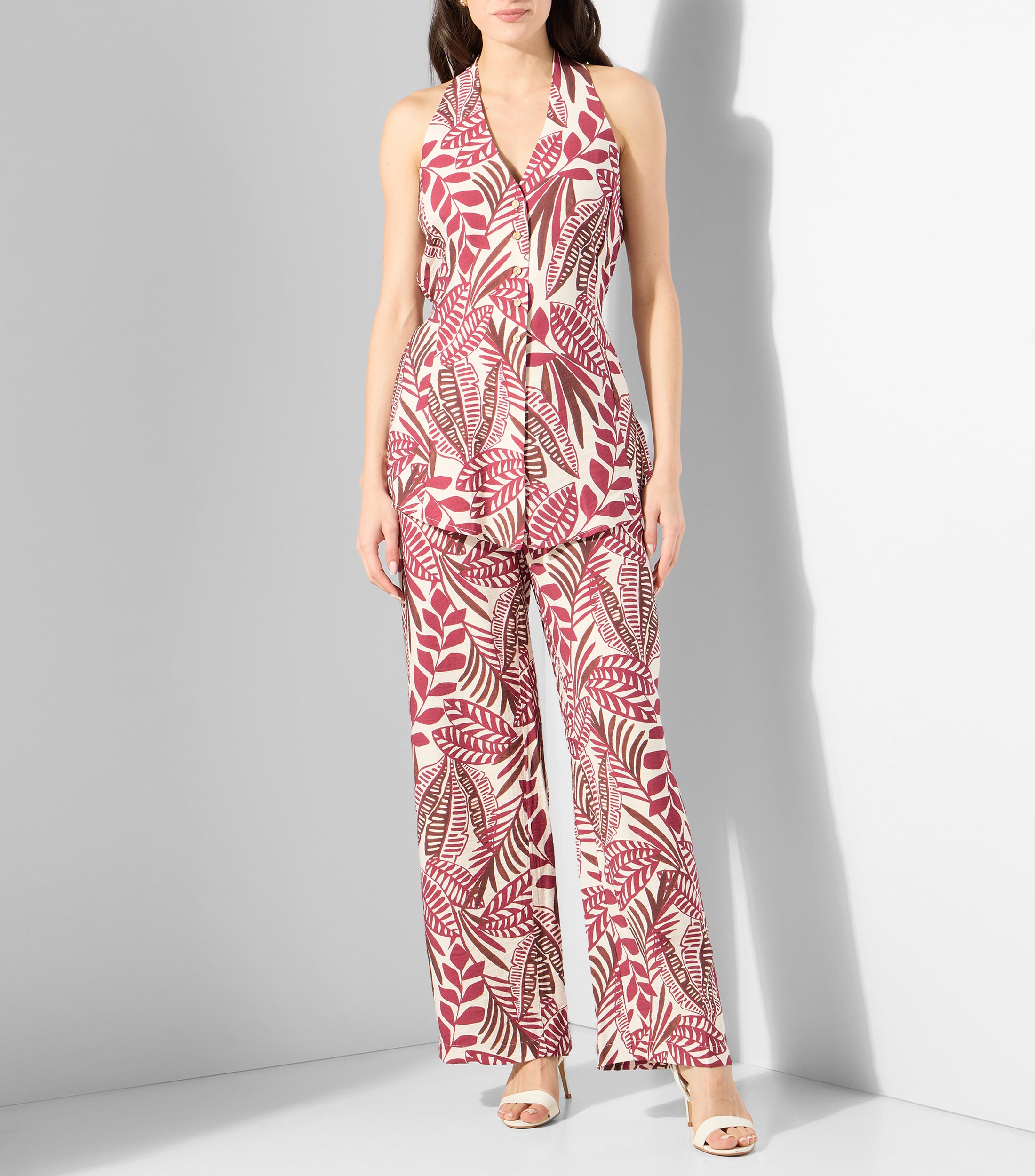 Top estampado sin mangas Mujer